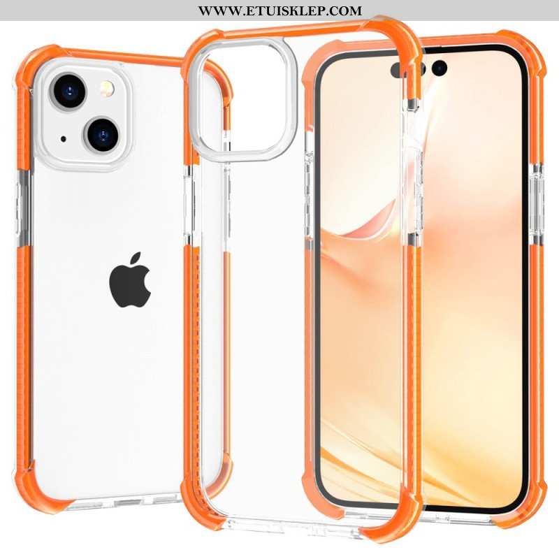 Etui do iPhone 14 Przezroczyste Kolorowe Krawędzie